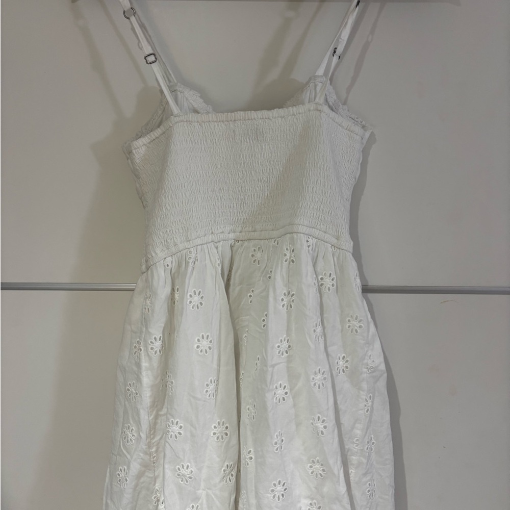 Hollister White Eyelet Blouse dress mini